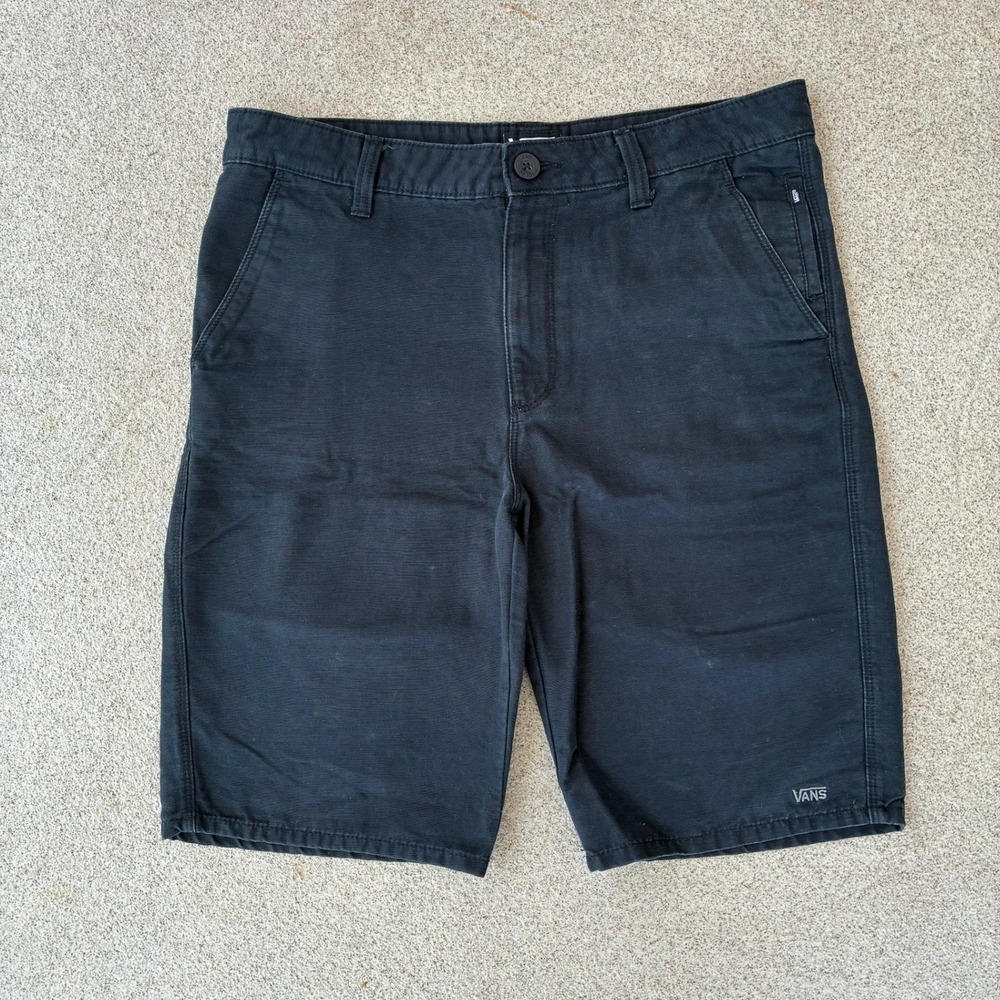 Vans Chino Mens 30 Skateboard Shorts - Black Casual Cotton Blend